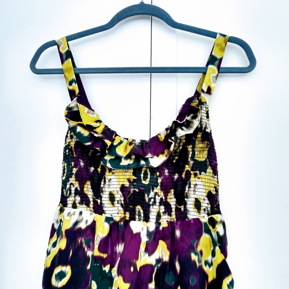 🌺 Anthropologie Maeve Silk Giverny Dress S EUC - Picture 4 of 13